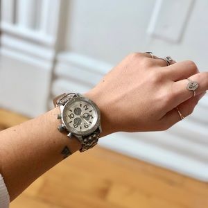 Nixon 42-20 chrono genuine White Snakeskin Watch